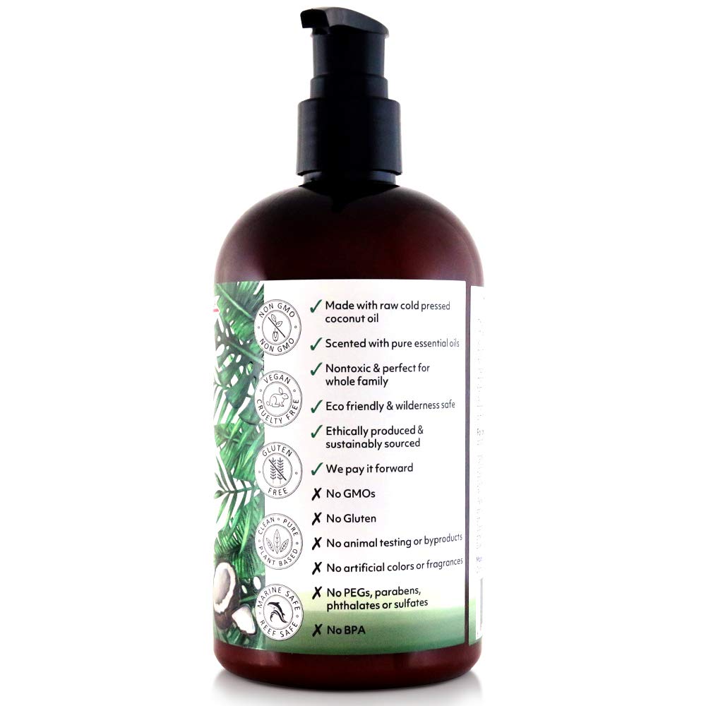 Coco Fiji Face & Body Lotion Infused With Coconut Oil | Lotion for Dry Skin | Moisturizer Face Cream & Massage Lotion for Women & Men | Tea Tree