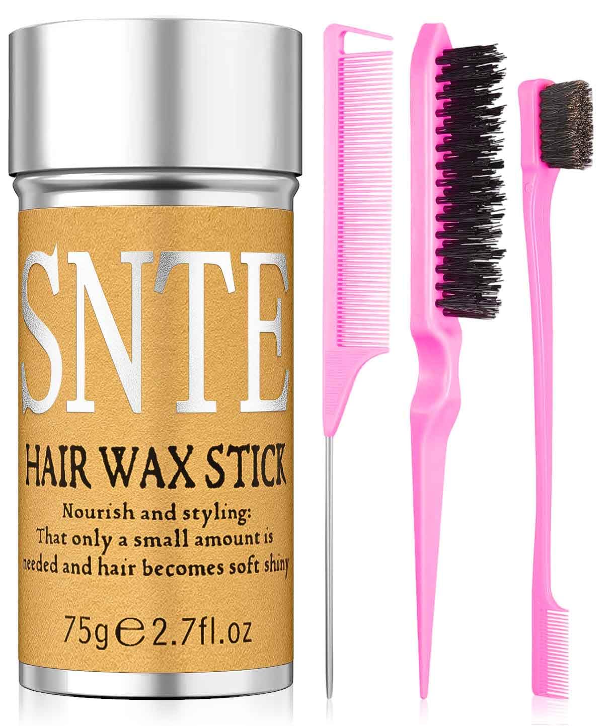 Hair Wax Stick & Slick Back Hair Brush - Frizz Control for Women & Kids, Non-Greasy & No Residue - Smooths Flyaways, Creates Sleek Ponytails & Buns Beauty and Personal Care Samnyte Default Title