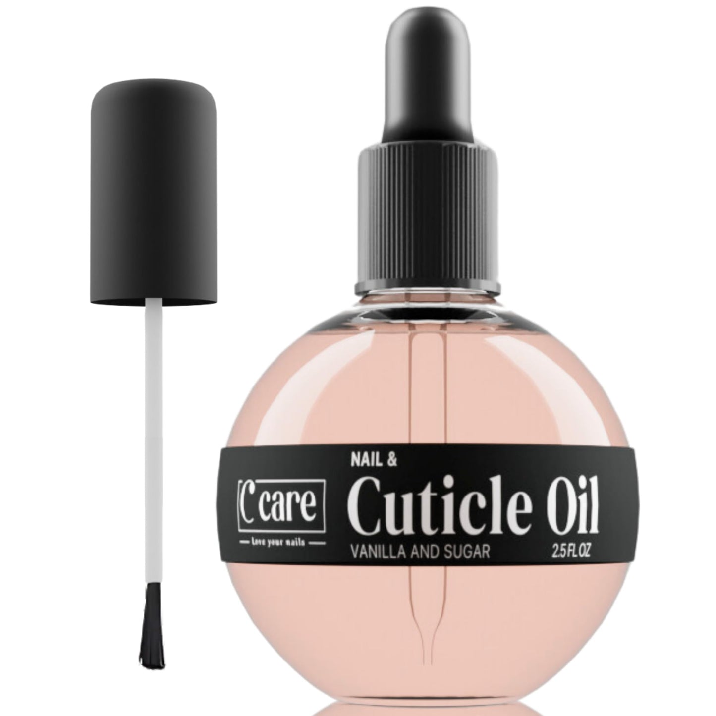 C CARE Vanilla & Sugar Cuticle Oil For Nails - Repairs Cuticles Overnight - Moisturizes and Strengthens Nails and Cuticles - Dropper & Brush included Beauty and Personal Care C CARE Default Title