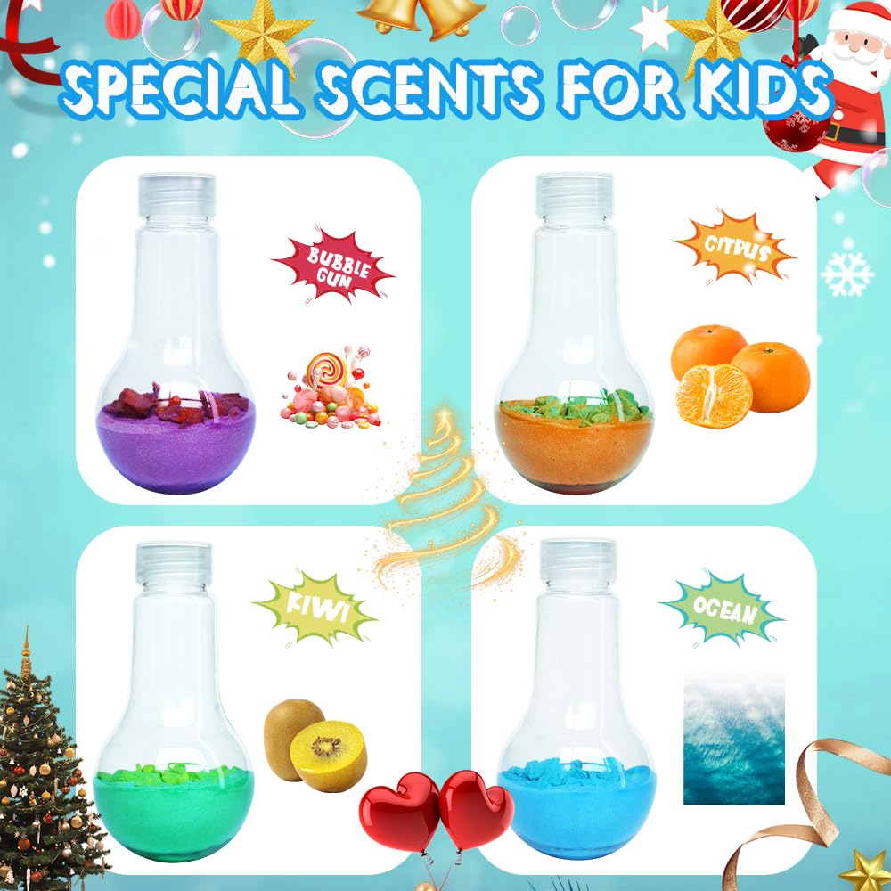 HZEX Bath Bombs for Kids, Fun Scientific Potion - 4 Sciencer Flask with Bath Lava Fun - Natural & Safe Bath Bombs for Kids - Fun Bath Time Toys Beauty and Personal Care HZEX