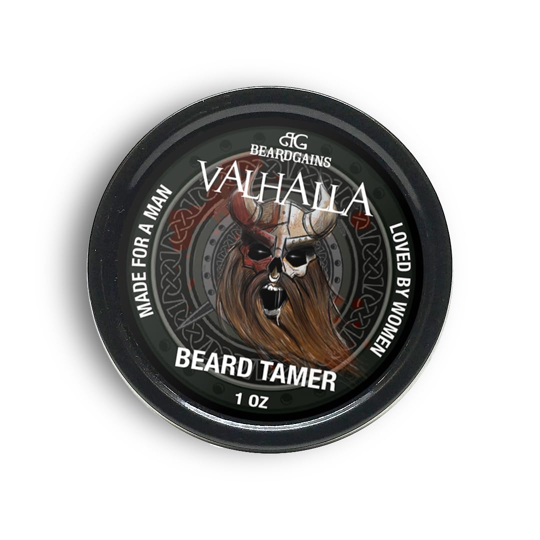 Beard Gains Organic Beard Tamer Tinted Wax: shape, style & groom facial hair with natural hold. Easy wash-out, all-day control. For all beard types