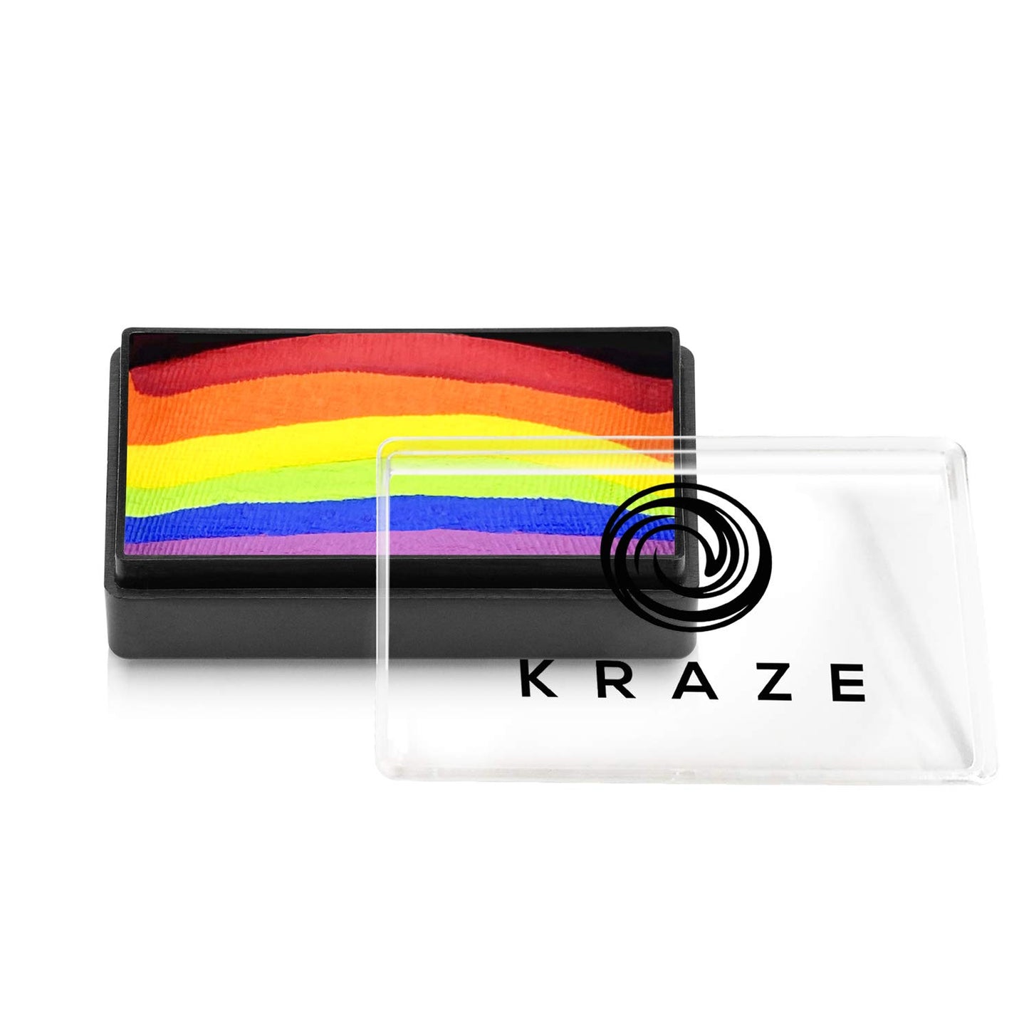Kraze FX Dome Stroke - Deep Rainbow (25 gm), Professional 1-Stroke Split Cake, Hypoallergenic, Non-Toxic, Water Activated Face & Body Painting Makeup