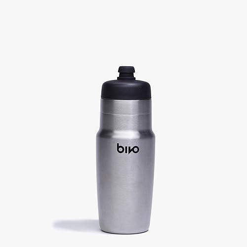 Bivo One 21oz Non Insulated Stainless Steel Bike Water Bottle - Lightweight for Cycling, Travel, Kids - No Plastic Taste, Fits Most Cages, Dishwasher