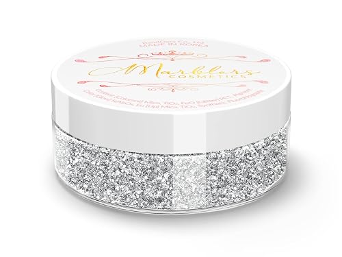 MARBLERS Twinkle Face & Body Glitter [Silver] 0.18oz (5g) | Fine | Non-Toxic | Vegan | Cruelty-Free | Festival, Rave & Party Makeup | Eye, Hair, Nail