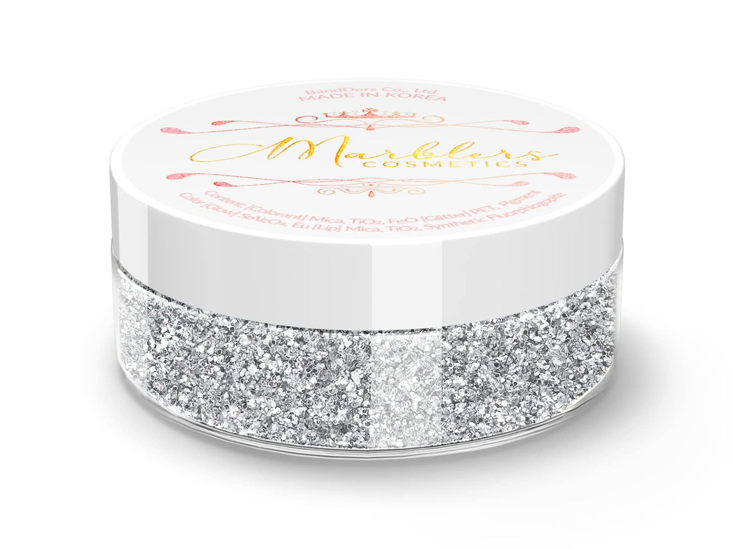 MARBLERS Twinkle Face & Body Glitter [Silver] 0.18oz (5g) | Fine | Non-Toxic | Vegan | Cruelty-Free | Festival, Rave & Party Makeup | Eye, Hair, Nail