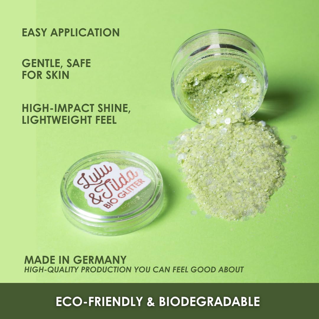 Biodegradable Glitter, 8 Colors, Vegan, for Hair and Body, Safe for Children (Atomic Tinkerbeauty)