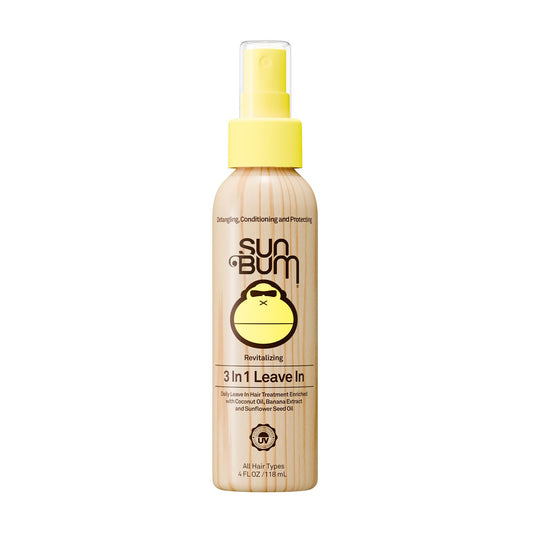 Sun Bum Revitalizing 3 in 1 Leave In Conditioner - Anti Frizz Detangler - Color Friendly with UV Protection - Enriched with Coconut Oil and Banana - 4 Beauty and Personal Care Sun Bum Default Title