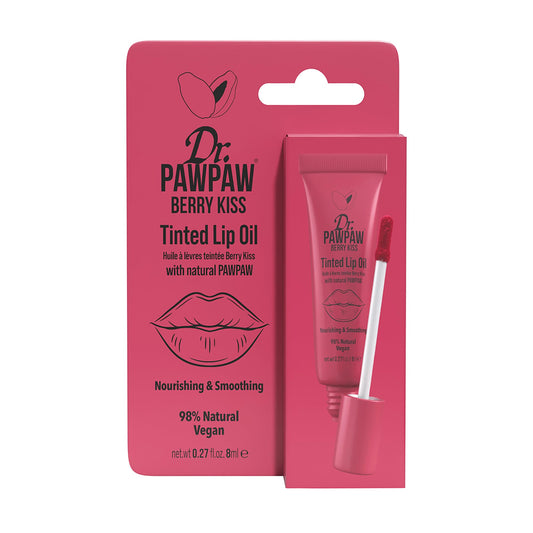 Dr. PawPaw Tinted Lip Oil - Nourishing Lip Oil for Women - Paw Paw, Aloe Vera, Castor and Olive Extracts - Glossy Finish - Berry Kiss - 0.27 oz Beauty and Personal Care Dr. PAWPAW ORIGINAL BALM