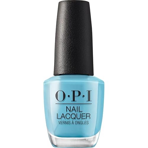 OPI Nail Lacquer Can’t Find My Czechbook | Opaque Bright Blue Crème Chip Resistant Nail Polish | Fast Drying, Streak Free