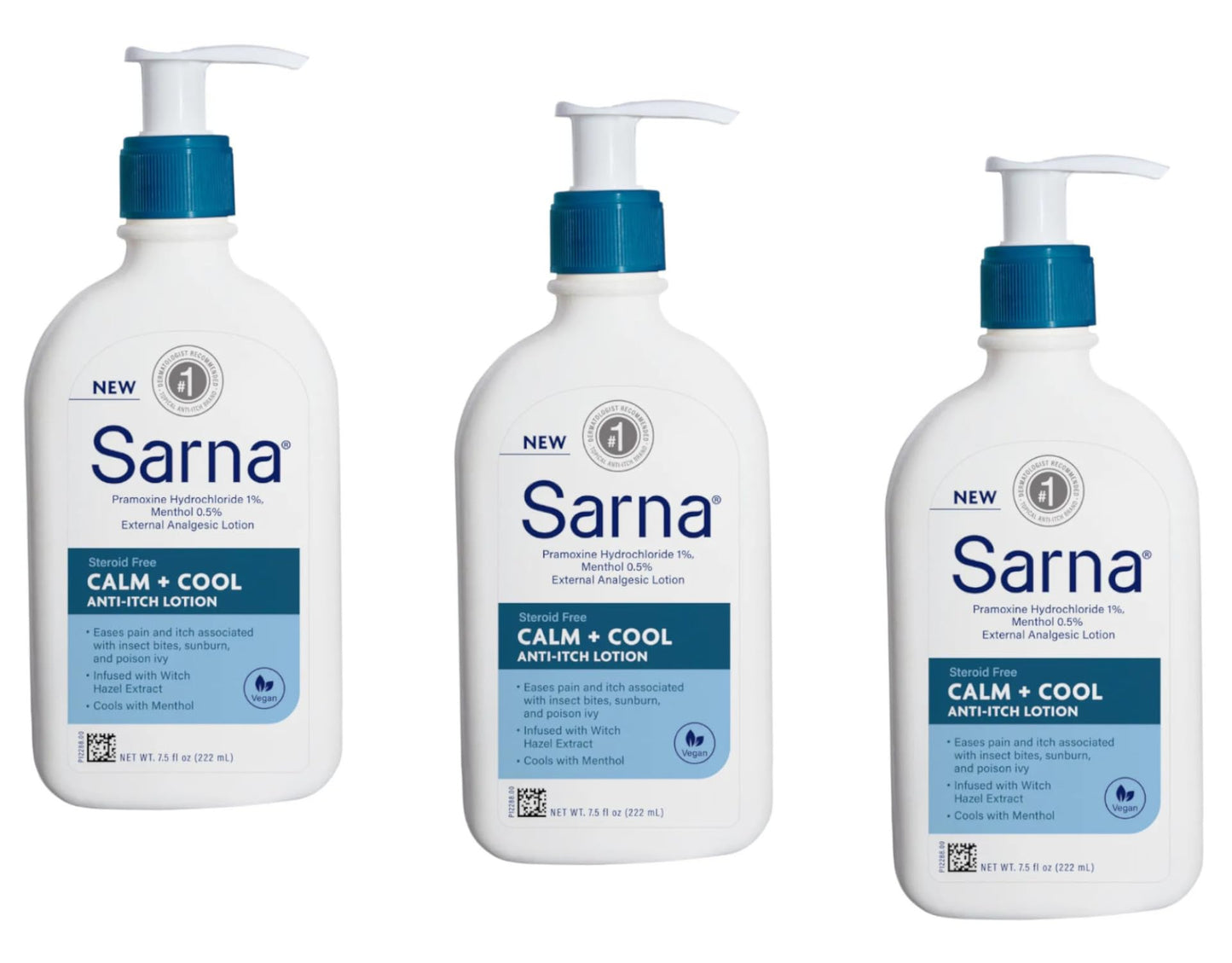 Sarna Calm + Cool Anti-Itch Lotion 7.5 Fl. Oz. (Pack of 3)