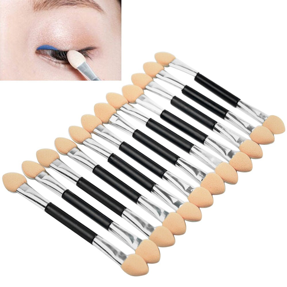Polytree 12x Makeup Double-End Eye Shadow Sponge Brushes Applicator Cosmetic Beauty Tool