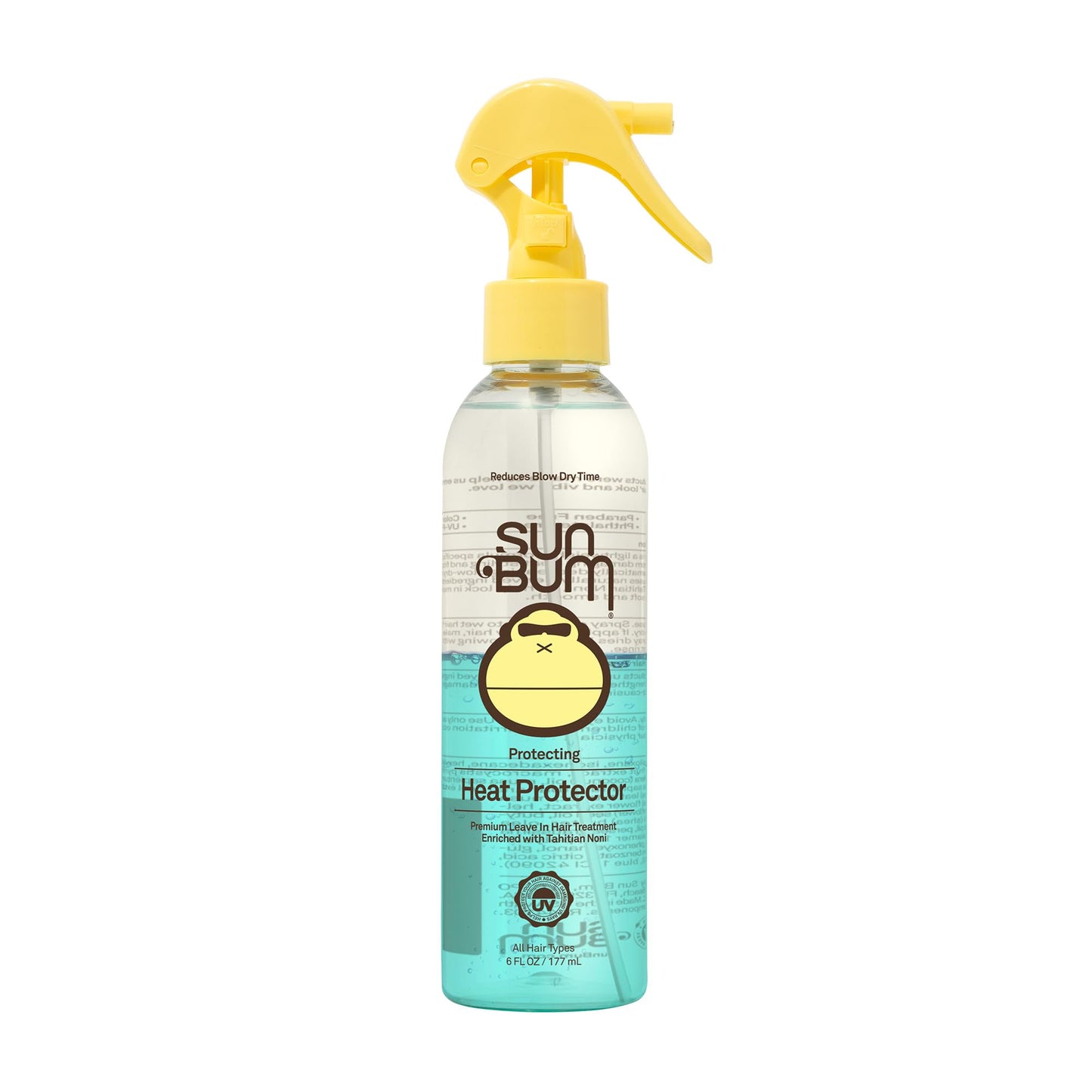 Sun Bum Heat Protector Spray - Leave In Hair Treatment Protects from Heat Styling and Frizz-Causing Humidity - Reduces Blow Dry Time - Vegan