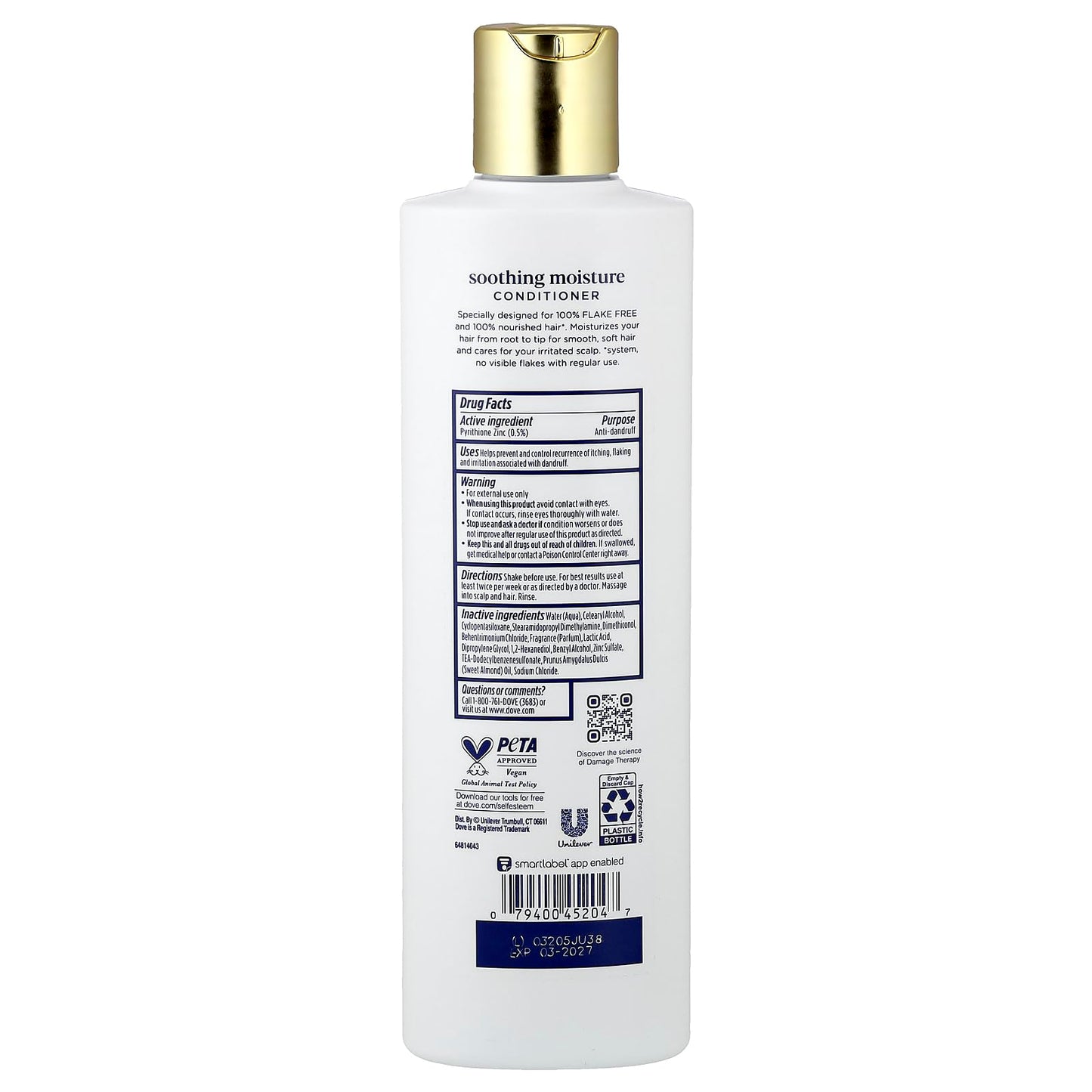 Dove Dermacare Scalp Anti-Dandruff Conditioner, 12 Fl Oz