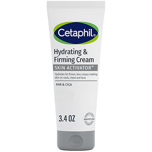 Cetaphil Skin Activator Hydrating & Firming Cream For Face, Neck & Chest 3.4 oz, Mandelic Acid (AHA) and Centella Asiatica (CICA) Cream, Hydrates