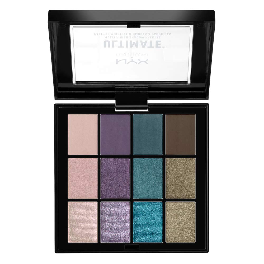NYX PROFESSIONAL MAKEUP Ultimate Multi-Finish Shadow Palette, Eyeshadow Palette - Smoke Screen