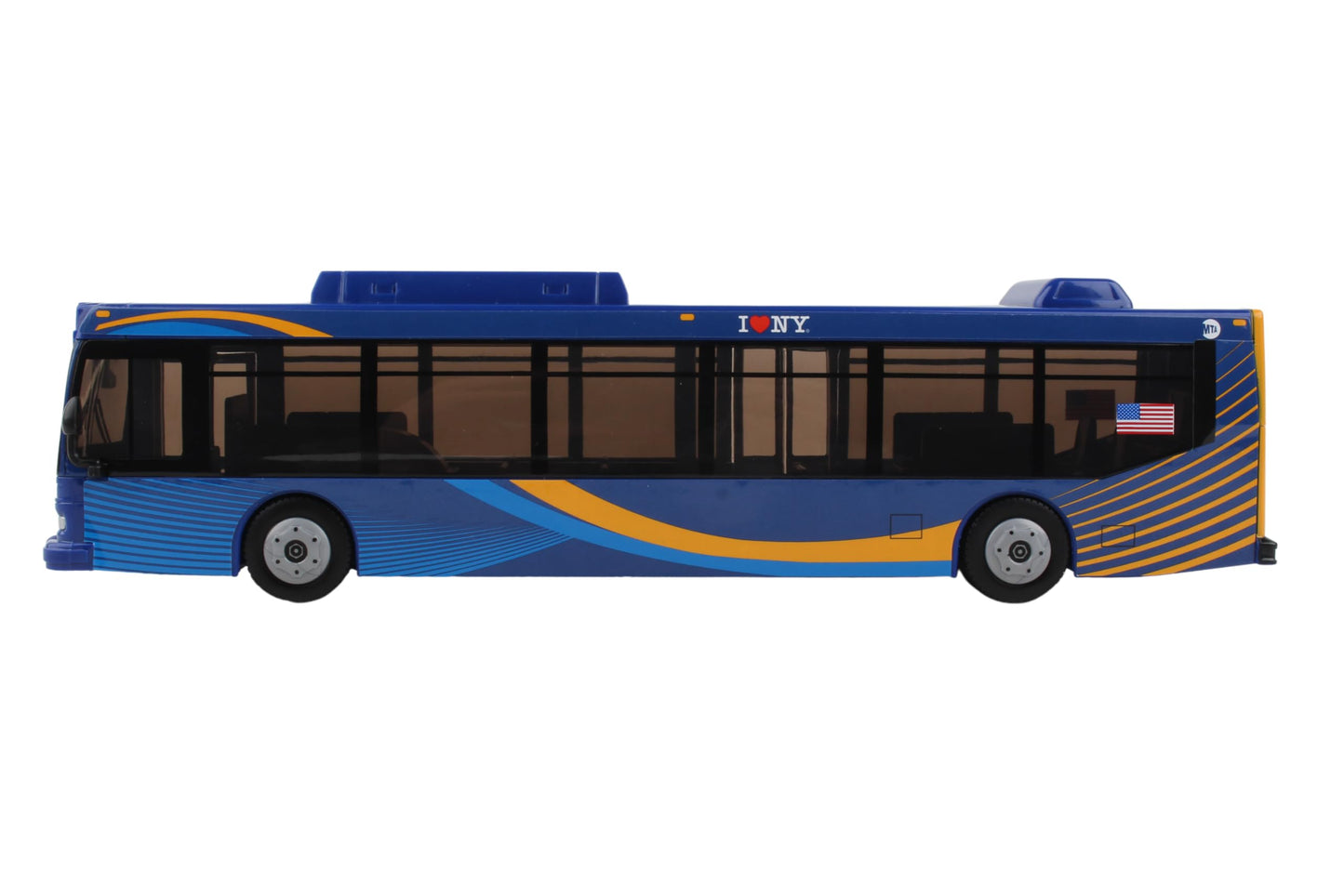 Daron MTA Bus - 11-Inch Single Bus in New Blue Livery - Officially Licensed Friction-Powered Toy with Rolling Wheels and Functional Doors for Kids…