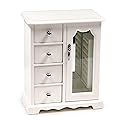 Kendal Wooden Jewelry Box for Women, Solid Jewelry Organizer, Jewelry Holder Organizer, Mothers Day Gifts, Wood Jewelry Case with Mirror…