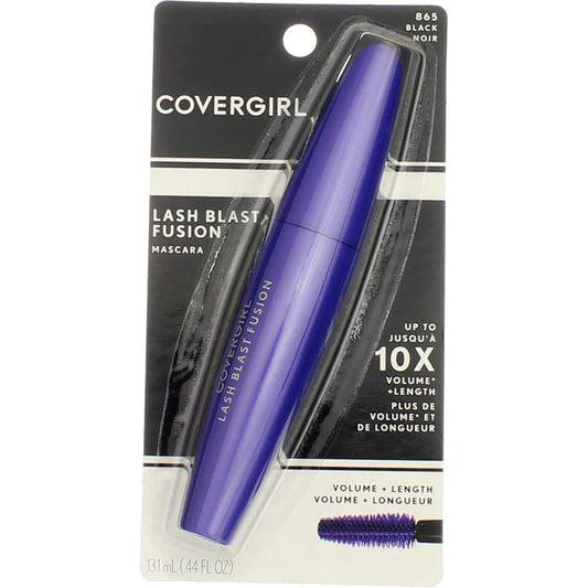 CoverGirl LashBlastFusion Mascara, Black [865], 0.44 oz (Pack of 3)
