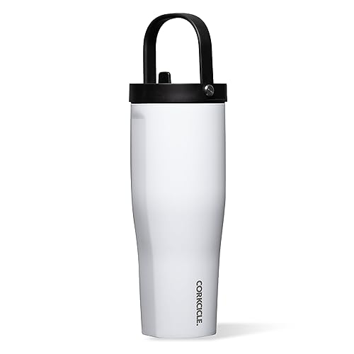 Corkcicle Go Cup XL - Leak-Proof Travel Tumbler - Triple Insulated Stainless Steel Water Bottle - Easy-Carry Handle - Summer Drinkware Gift - Keeps