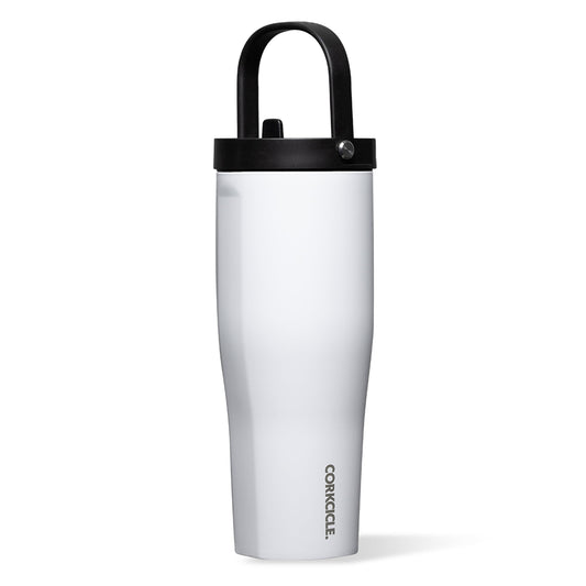 Corkcicle Go Cup XL - Leak-Proof Travel Tumbler - Triple Insulated Stainless Steel Water Bottle - Easy-Carry Handle - Summer Drinkware Gift - Keeps