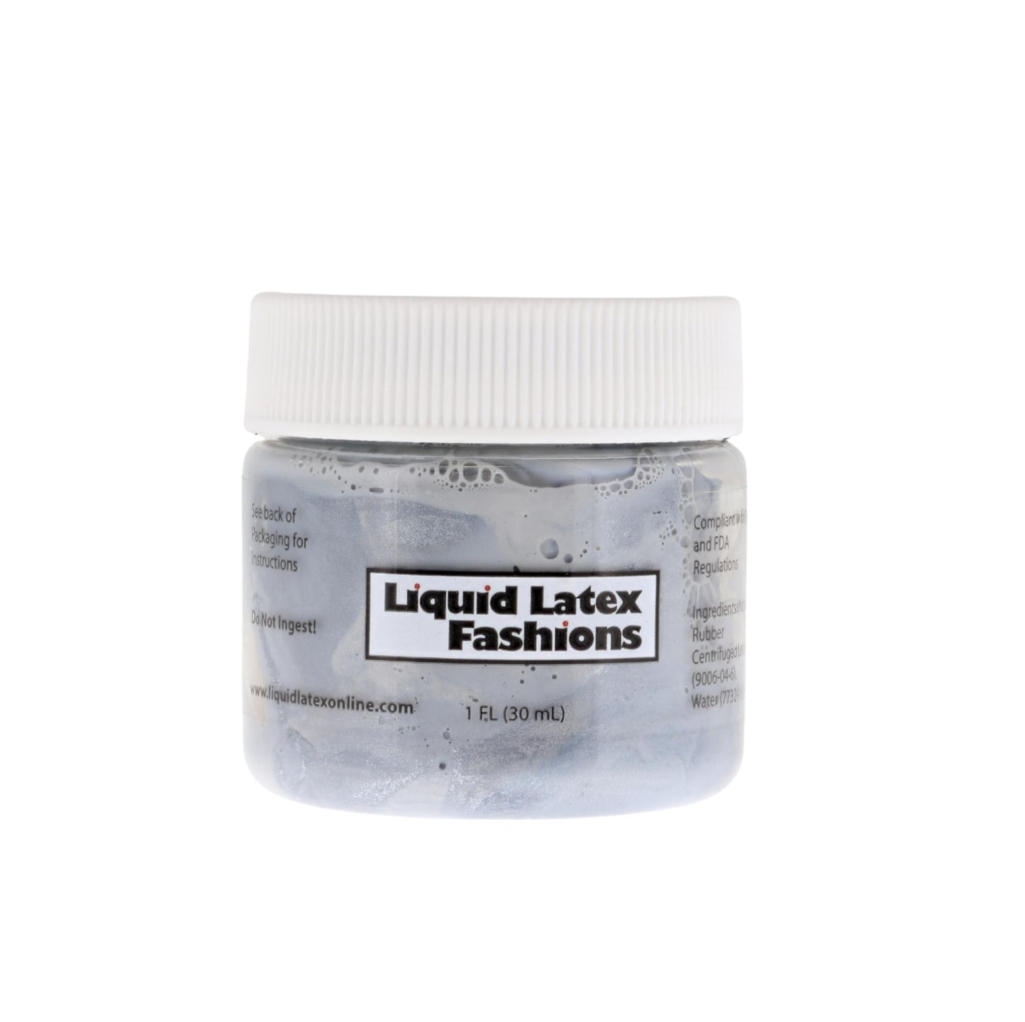 Liquid Latex Patriot Set Four 1-Ounce Bottles - Red, White, Blue & Silver + 4 Brushes, Body Paint Kit for Festivals, Costumes, & Creative FX