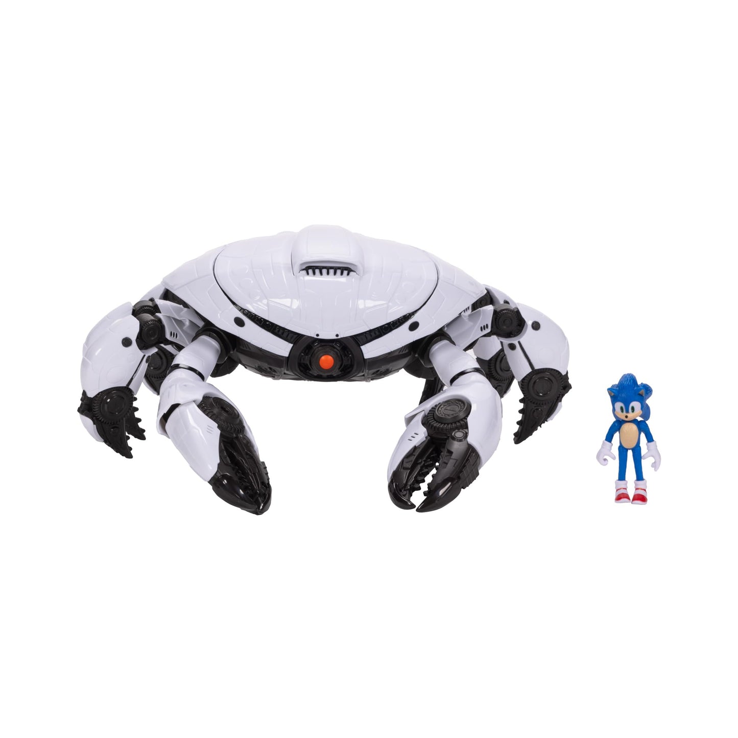 Sonic the Hedgehog 3 Movie Crab Mech Playset – 2.5" Sonic Action Figure with Pinching Claws, Official Licensed Kids Toy