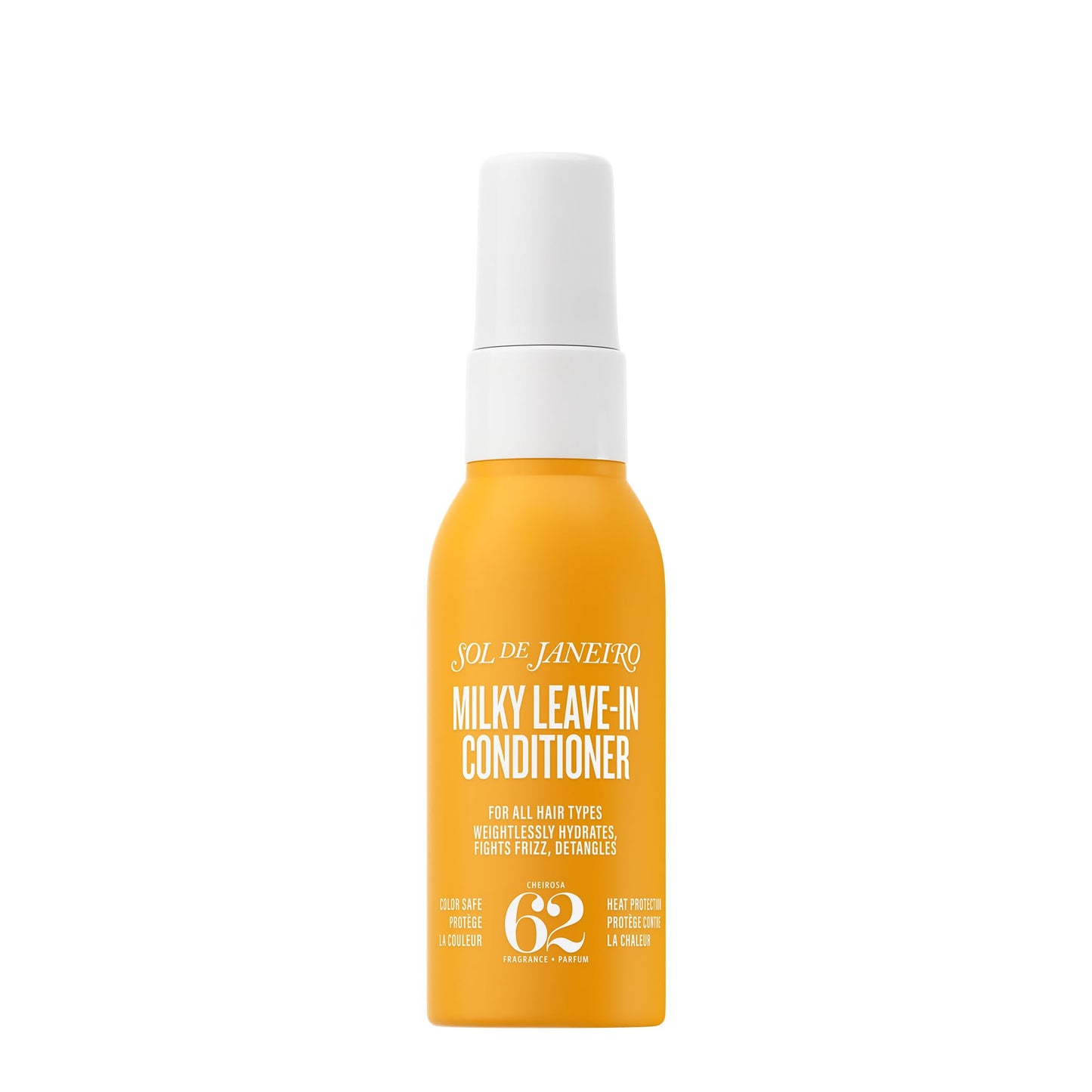 Sol de Janeiro Milky Leave-In Conditioner | Fights Frizz | Detangles | Heat Protection Spray For Hair | Vegan Formula (2.03 Ounce, Cheirosa 62) Beauty and Personal Care Sol de Janeiro Default Title