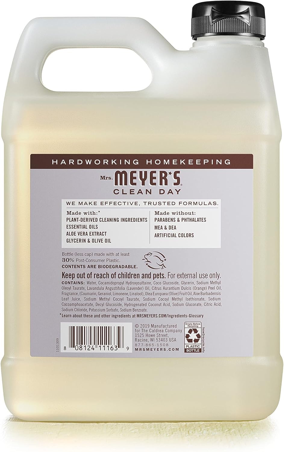 Mrs. Meyer's Clean Day Hand Soap Refill Lavender, 33 oz. (Pack of 3)