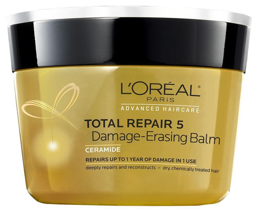 L’Oreal Paris Total Repair 5 Damage-Erasing Balm 8.5 Ounce Jar (251ml) (3 Pack)