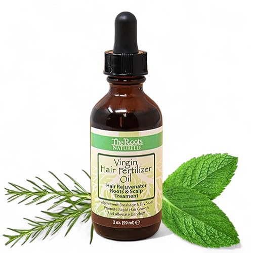 Virgin Hair Fertilizer Oil - Roots and Scalp Treatment for Thinning or Breaking Hair | Enriched with Jamaican Black Castor Oil