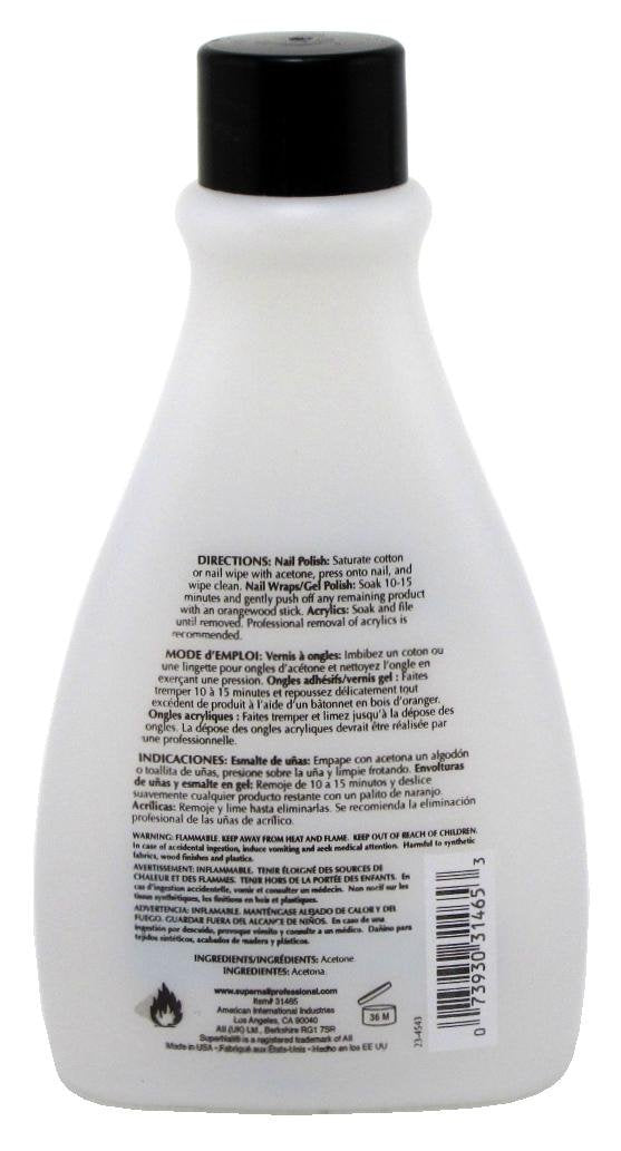 Super Nail 4 Ounce Pure Acetone Polish Remover (Clear) (118ml) (2 Pack) Beauty & Personal Care SuperNail