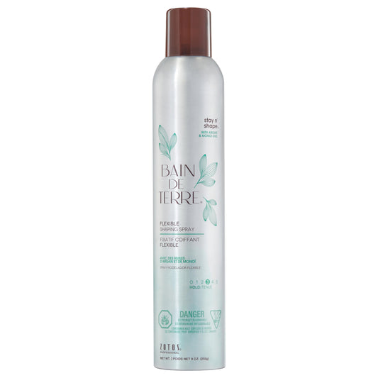 Bain de Terre Stay N' Shape Flexible Shaping Spray, Medium Hold & Shine, Heat & Humidity Protection with Argan & Monoi Oils, Paraben-Free, Color-Safe
