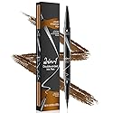 Pinkiou Microblading Eyebrow Pen, 2-In-1 Waterproof Eyebrow Pen, Dual-Ended Eyebrow Pen with 2-Fork-Tips and Precision Brush, Eyebrow Pen for Natural…
