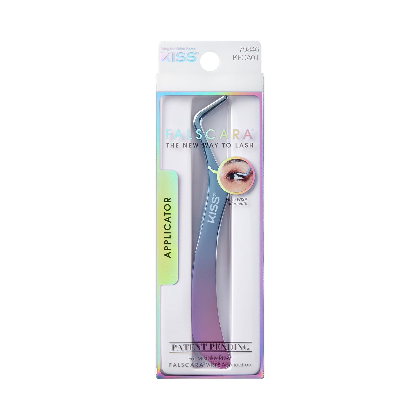 KISS Falscara DIY Eyelash Extension Wisp Applicator for Mistake-Proof Artificial Lash Placement - Ergonomically Designed Handle to Easily Build Your