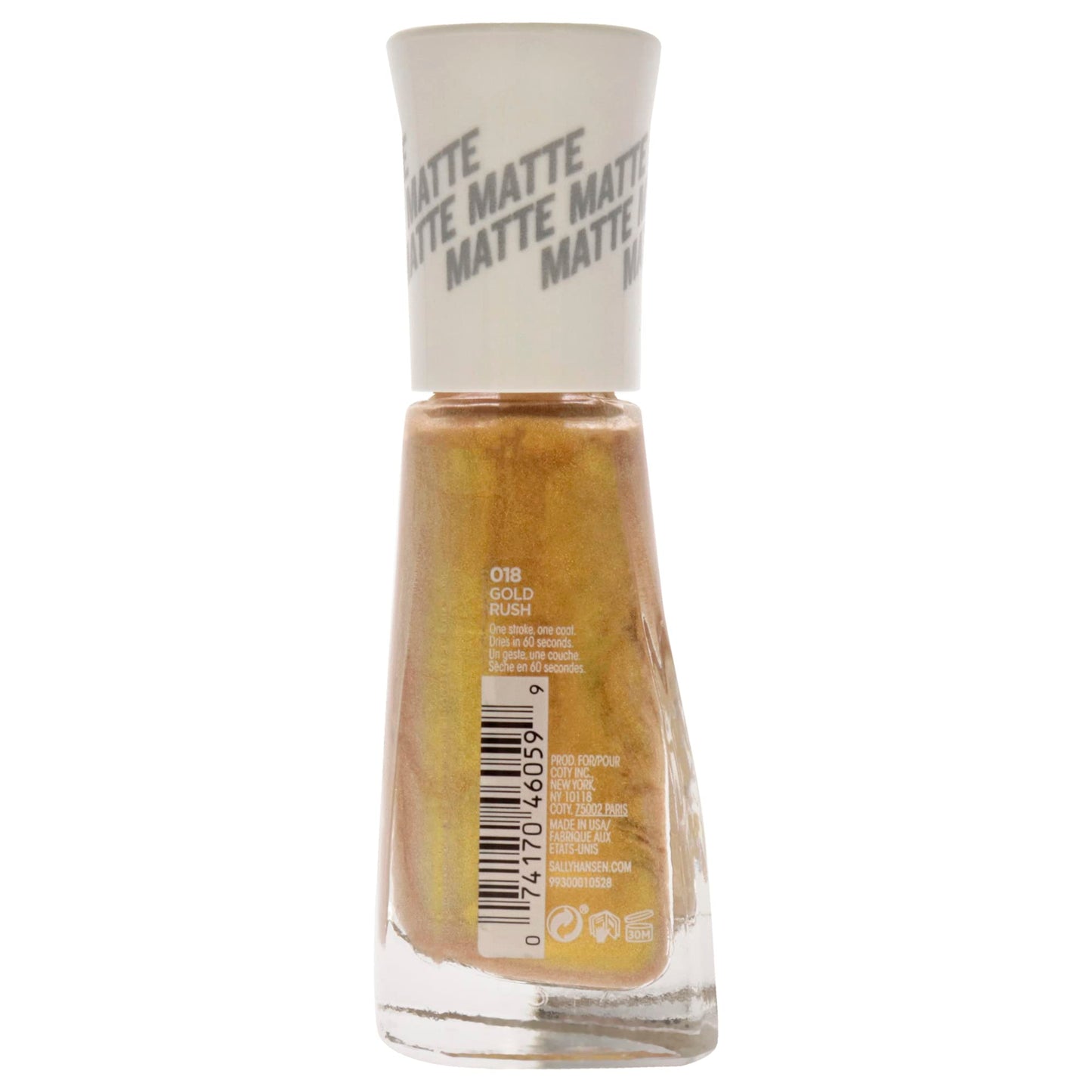 Sally Hansen Insta Dri Matte Metallics, Gold Rush, 0.31 Fl Oz (Pack of 1)