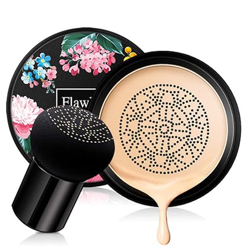 Aooba Air Cushion CC Cream Moisturizing Concealer Mushroom Head Brush Waterproof Makeup Foundation Moisture BB Cream for Women Girls (flower)