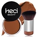 HECI BEAUTY Cream Bronzer with Brush, Creamy & Highly Pigmented Formula, Blendable Cream Contour Makeup with a Natural, Matte Finish - Buildable