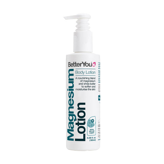 BetterYou Magnesium Body Lotion - Body Cream with Magnesium And Shea Butter - Softens Skin, Relaxes Muscles - Nourishing And Lightweight - 6.08 oz