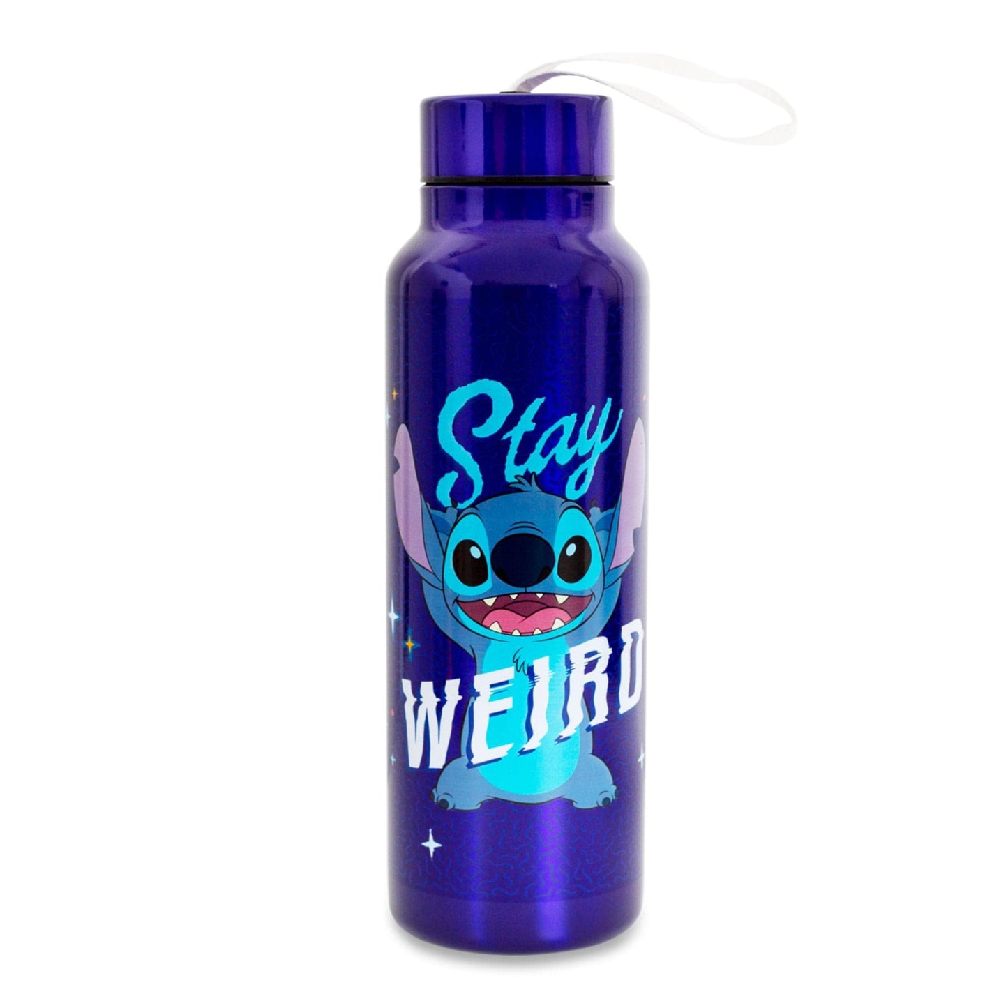 Disney Lilo & Stitch "Stay Weird" 27-Ounce Stainless Steel Water Bottle | BPA-Free Plastic Sports Jug With Leakproof Screw-Top Lid | Hydration