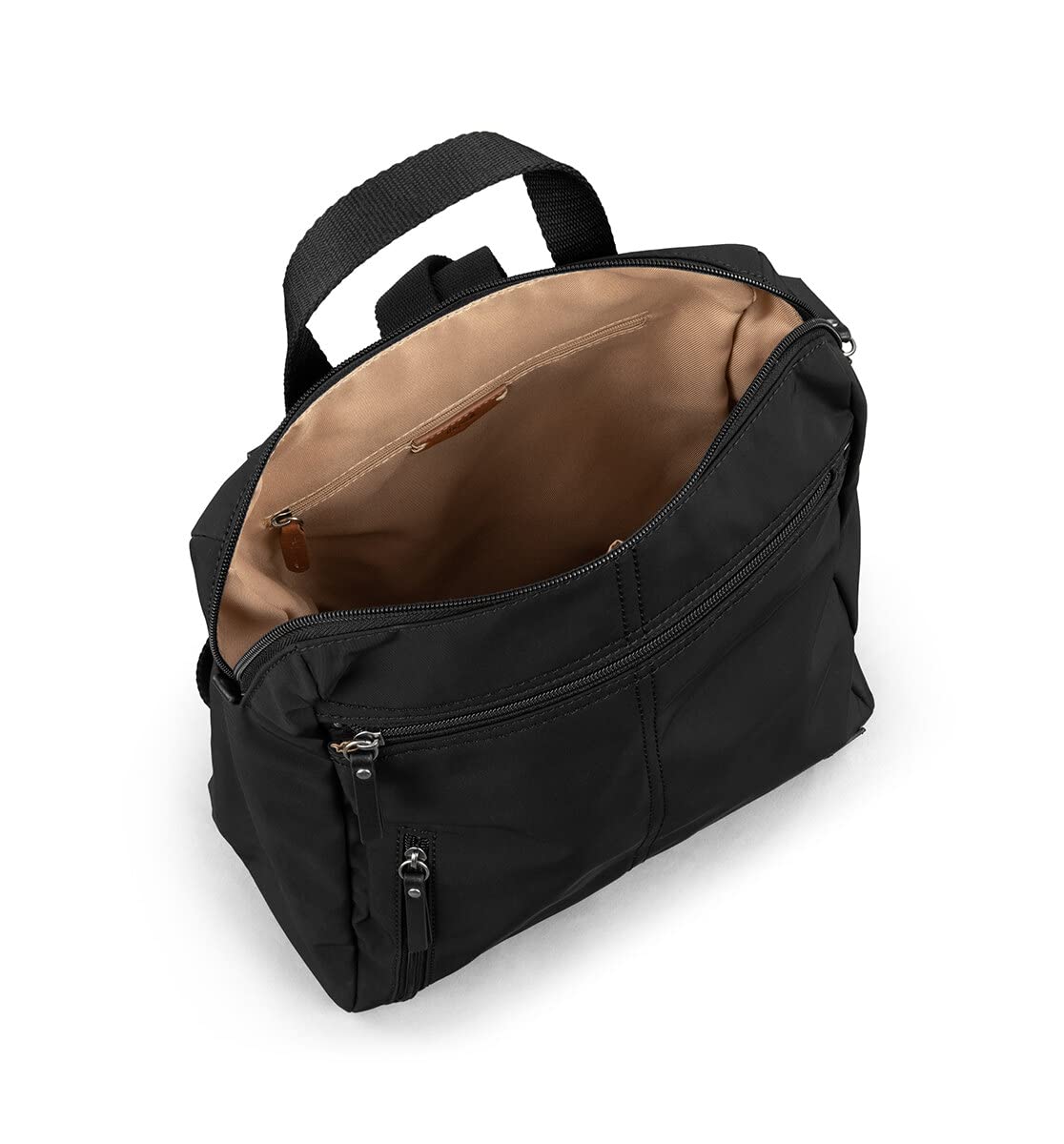 the sak Women's Recycled Esperato Backpack in Nylon, Spacious Bag with Adjustable Back Strap, Black II, One Size,109307