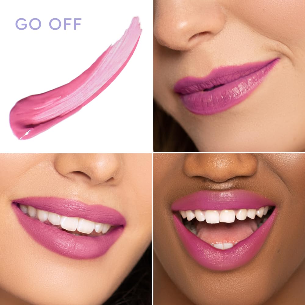 florence by mills Be A VIP Velvet Liquid Lipstick, Go Off (Rosey Pink), 0.13 oz/ 3.8g