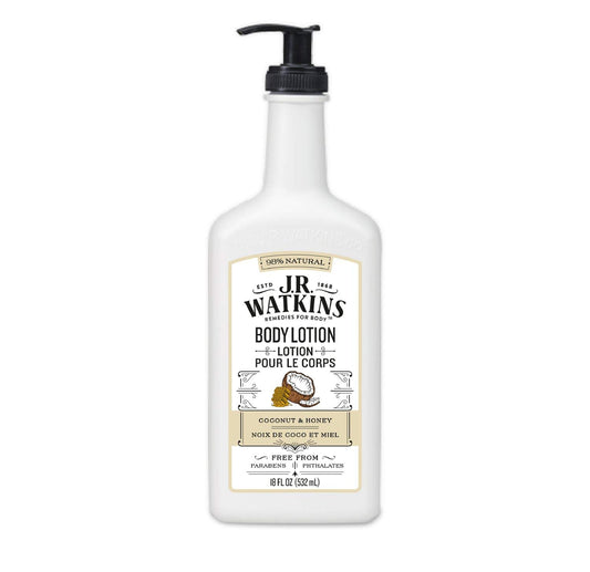 J.R. Watkins Daily Moisturizing Lotion - Body Cream in Pump Dispenser - Hydrating Skin Cream Made with Shea Butter, Cocoa Butter, Coconut Oil Beauty & Personal Care J.R. Watkins