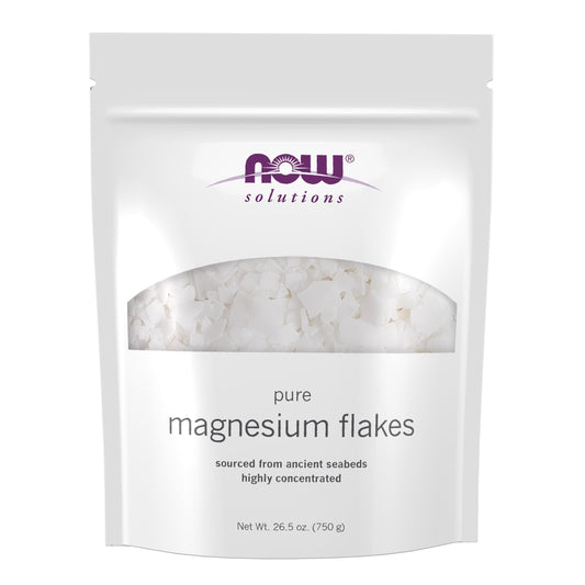 Now Solutions, Magnesium Flakes, Pure, from the Ancient Seabed, Highly Concentrated, 26.5-Ounce Beauty and Personal Care NOW Foods