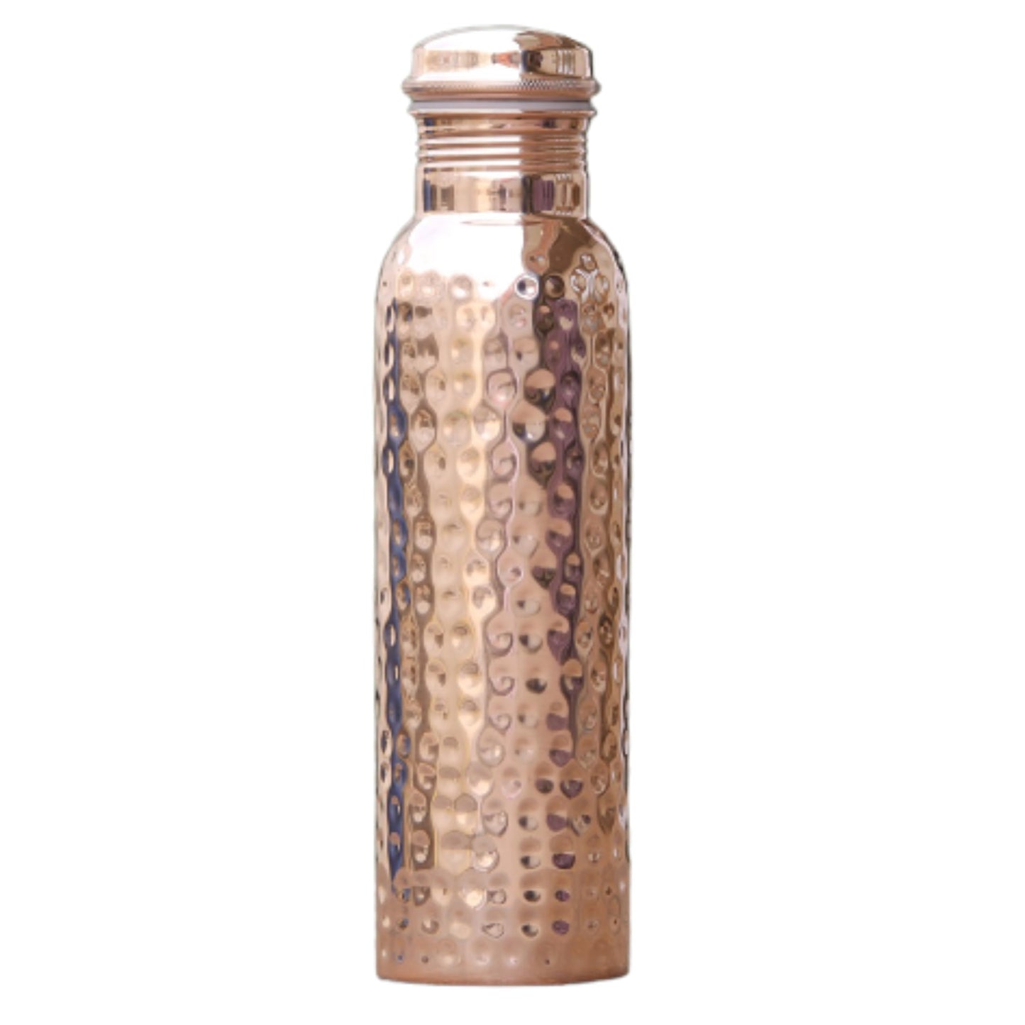 Hammered Copper Bottle 34oz, Leakproof Ayurvedic Copper Vessel for Yoga, Gym, Sports, Travel & Daily Use