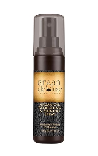 Argan Oil Refreshing & Shine Spray with Static, Frizz, and Split End Control-Thermal Damage Protector For all Hair Types 4fl oz.