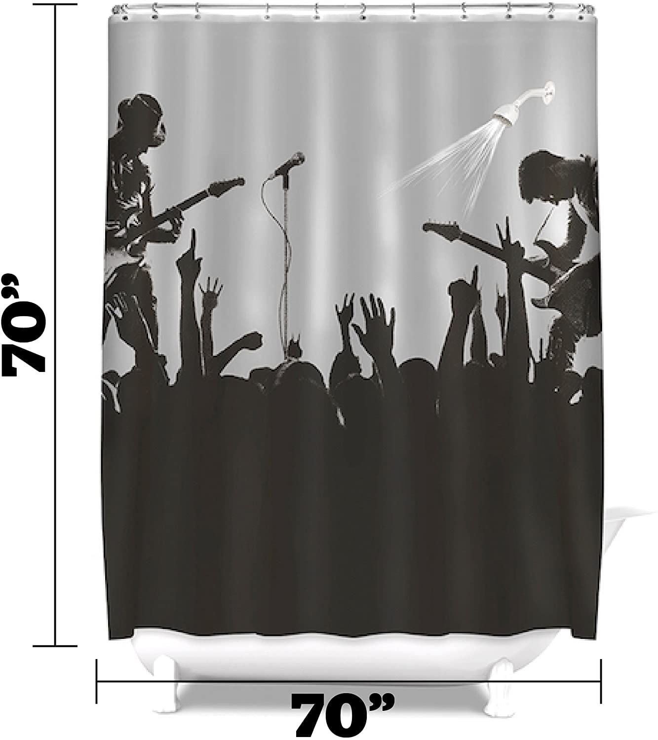 BigMouth Inc Shower Curtain (Rockstar)