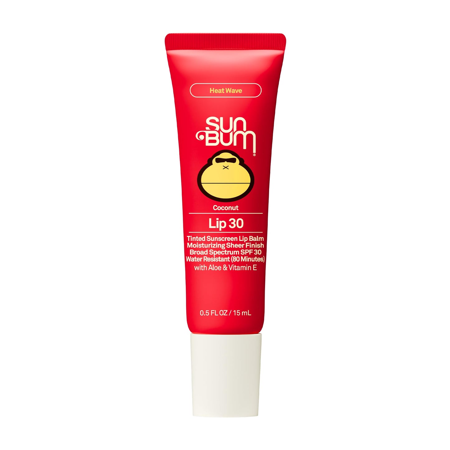 Sun Bum SPF 30 Sunscreen Heat Wave Tinted Lip Balm - Coconut Flavor Broad Spectrum Moisturizing with Aloe & Vitamin E - Hawaii 104 Act Compliant (Made Beauty and Personal Care Sun Bum Default Title