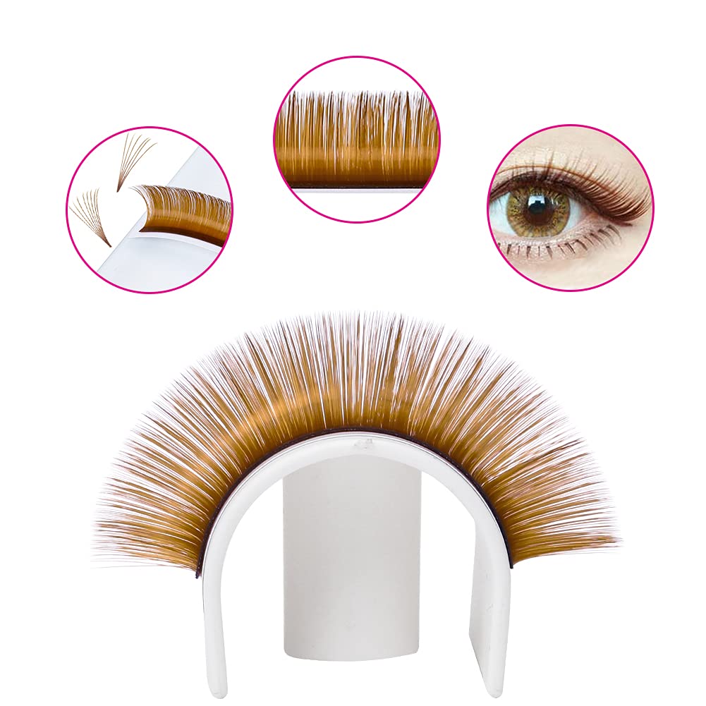 YY Eyelash Extensions Premade Faux Mink Russian Volume Cluster Lashes Pre Fanned Easy Fan Y Shaped Lash Extensions (YY-0.07-C, 14mm) Beauty and Personal Care FADLASH