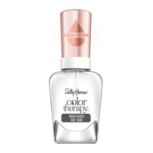 Sally Hansen Color Therapy High Gloss Top Coat | Argan Oil, Long Lasting, Healthy Nails, Nail Strengthener, Clear Nail Polish