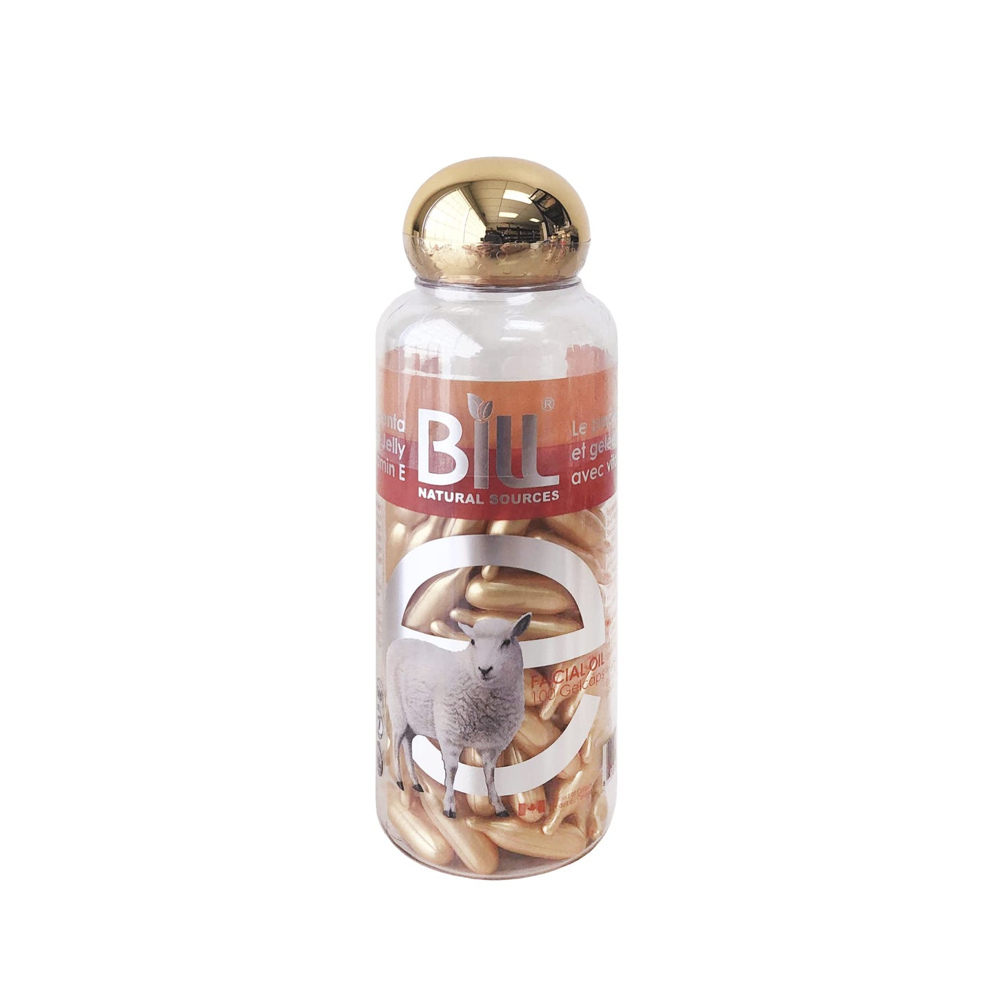 Placenta Facial Moisturizer with Vitamin E & Royal Jelly, 100 Gelcaps, Bill Natural Sources by Bill Natural Sources